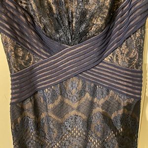 Tadashi shoji evening gown, navy lace